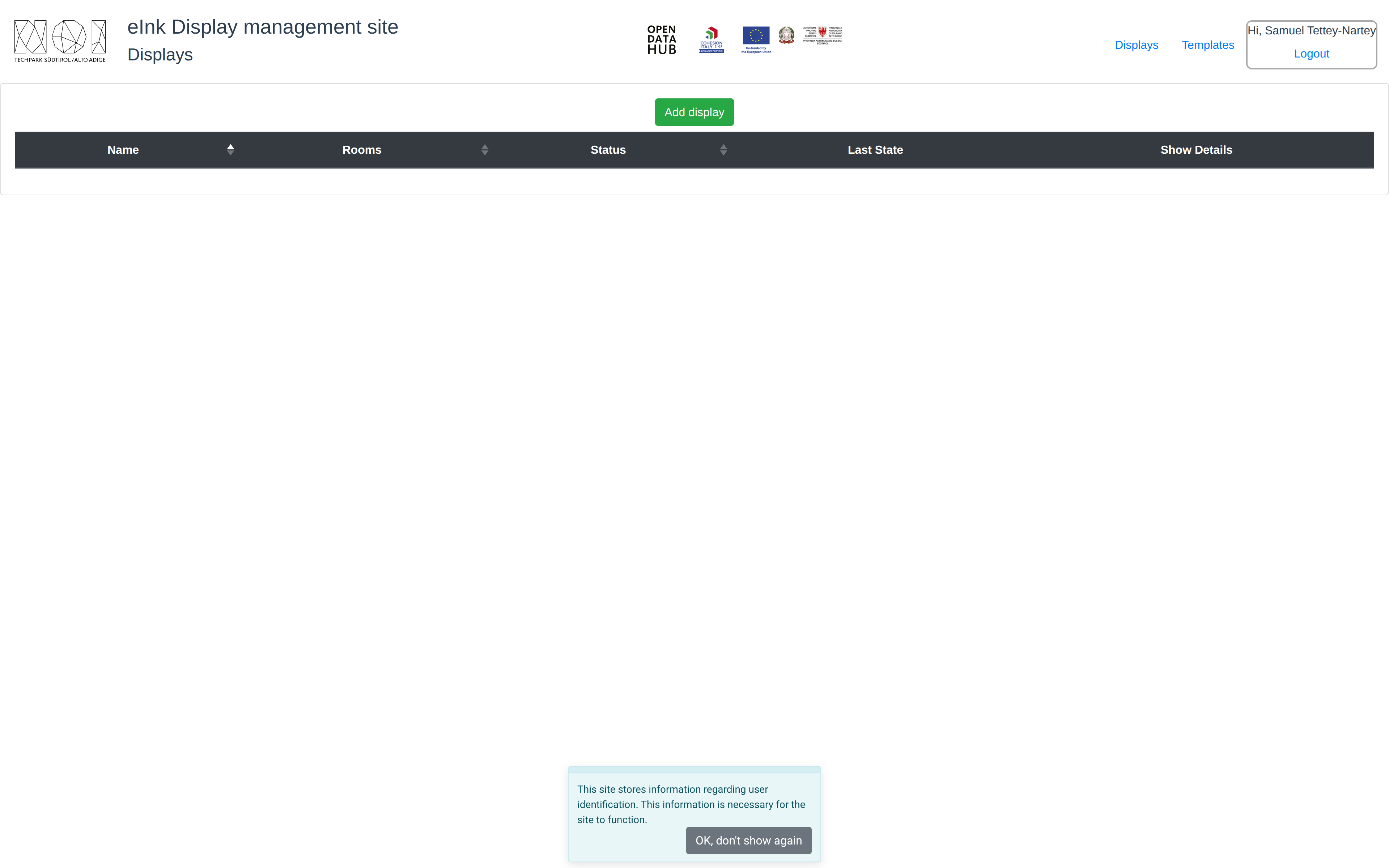 ePaper Backend signage image